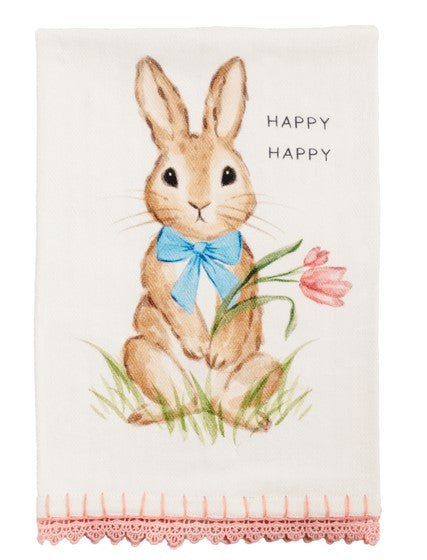 Happy Happy Bunny Printed Hand Towel