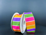Fun Summer Stripe Wired Ribbon - 1.5"x10Yds