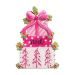 6" Pink Present Stack Ornament