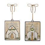 6" Music Sheet Church Disc Ornament - Choose from 2 styles