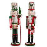 17.75" Plaid and Holly Nutcrackers - Choose from 2 styles