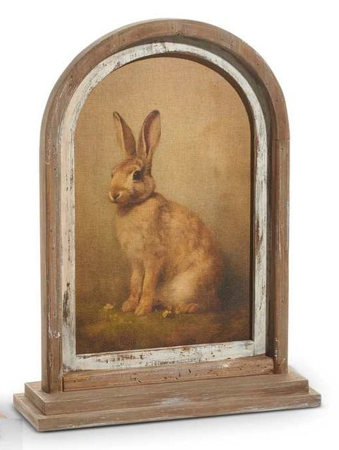 18" Vintage Rabbit Framed Print - Looking Forward