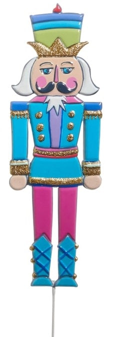 35.5" Candy Shop Nutcracker Yard Stake - Blue
