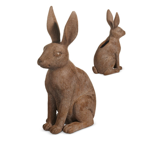 15.25" Rabbit Planter - Brown