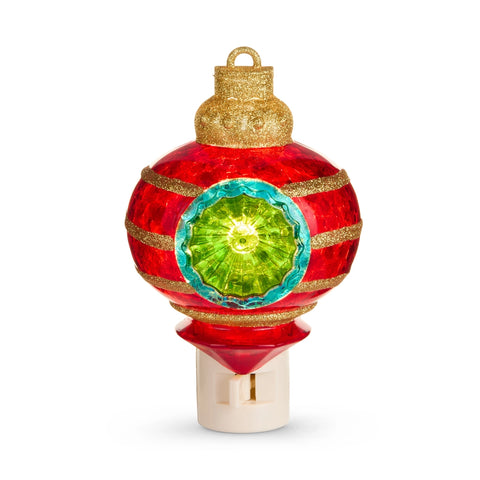 5" Vintage Ornament Night Light - Red/Gold/Green