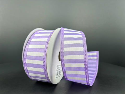 Lavender Stripe Ribbon - 1.5" x 10yds