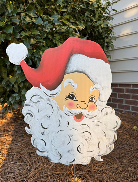 Santa Claus - Nostalgic - Christmas Corrugated Coroplast Yard Stake