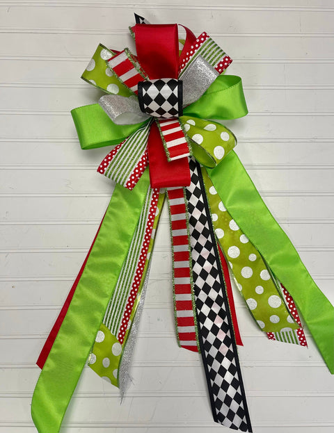 Tree Topper GRINCH Topper Bow Combo - Bow ONLY