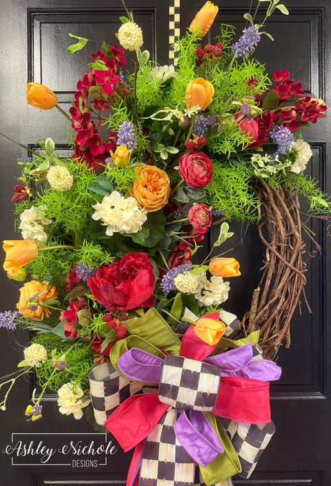 *READY to SHIP* - Front Porch in Full Bloom Wreath
