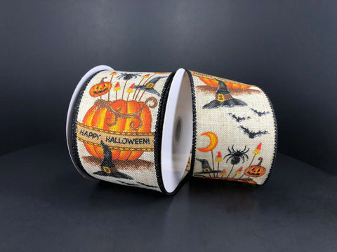 Halloween Center Wired Ribbon - 2.5" x 10yds