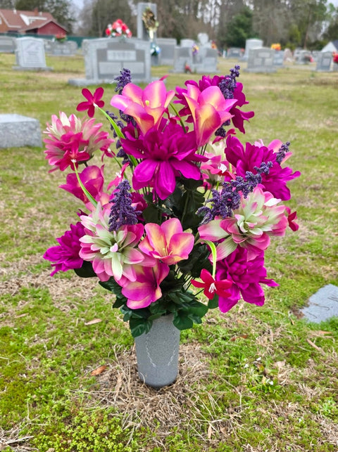 23" Mixed Artificial Bundle with Dahlia x28