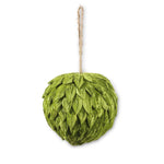 4.25" Petal Leaf Ball Ornament - Light Green