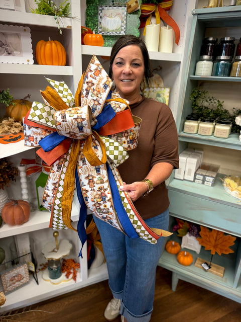 Harvest Scarecrow Luxe Bow - BOW ONLY 🎀