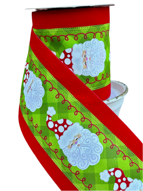 Jolly St. Nick Wired Ribbon - 4" x 10yds