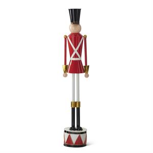 24" Metal Soldier - Black/White/Red