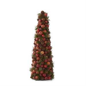 20" Orange Pods, Pine & Pinecone Cone Tree