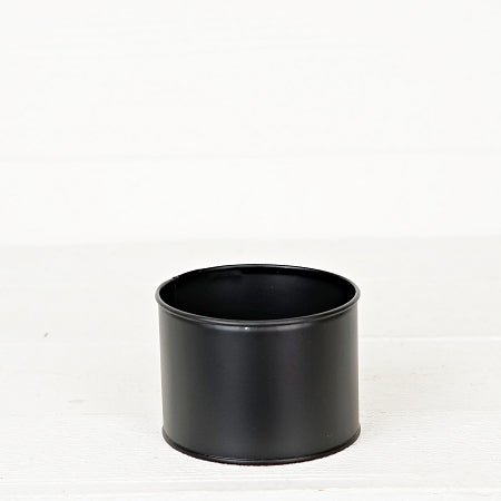 Round Metal Bucket - Black