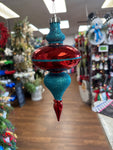 10" Shiny Glitter Finial Ornament