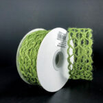 Moss Green Scallop Weave Wired Ribbon - 1.5" x 10yds