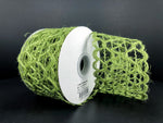 Moss Open Weave Wired Ribbon - 2.5" x 10yds