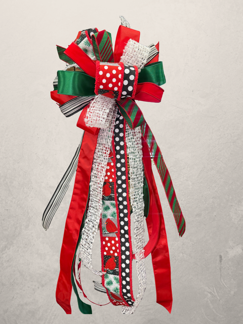 Tree Topper Cardinal Bow