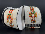 Nutcracker & Harlequin Burlap Wired Ribbon - 2.5" x 10yds