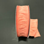 Coral Dupioni Wired Ribbon - 1.5" x 25yds
