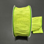 Lime Dupioni Wired Ribbon - 2.5" x 25yds