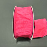 Fuchsia Dupioni Wired Ribbon - 2.5" x 25yds