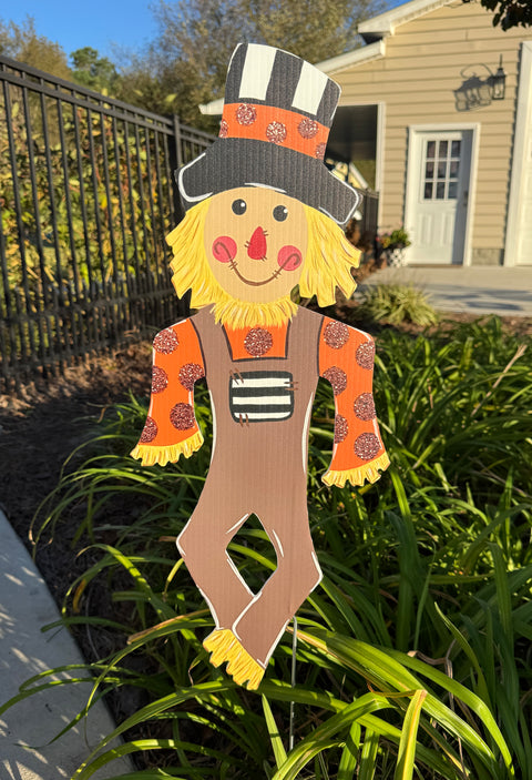 Scarecrow  -  Corrugated Coroplast Yard Stake