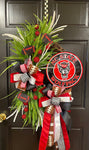 Collegiate Football Sign Wreath - NC State Wolfpack