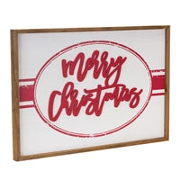 Merry Christmas Sign - 27.5"L x 19"H MDF/Wood