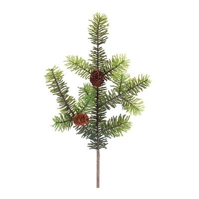 28" Plastic Pine Spray With Pine Cones - Natural/Green