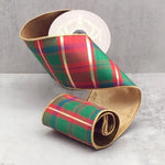 Dupioni Aberdeen Plaid Wired Ribbon - 4" x 10yds