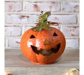8.5" Metal Jack-O-Lantern - Orange