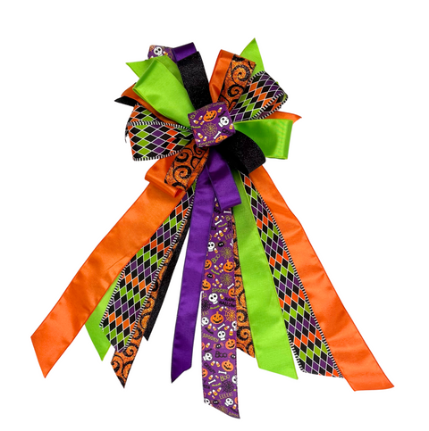 Halloween Bow-Large Streamer