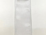 White Ribbed Satin Wired Ribbon - 1.5"x10Yds