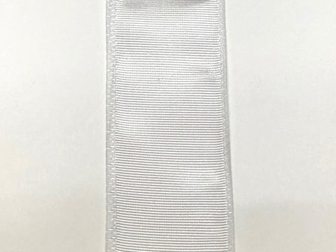 White Ribbed Satin Wired Edge - 1.5" - 10 YDS