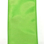 Lime Ribbed Satin Wired Ribbon - 2.5"x10Yds