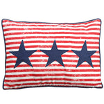 14"Wx20"L - Triple Stars Patriotic Pillow