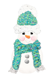 Snuggled Up For Winter Snowman - Christmas Corrugated Coroplast Yard Stake