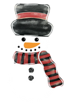 Rustic Snowman - Christmas Corrugated Coroplast Yard Stake