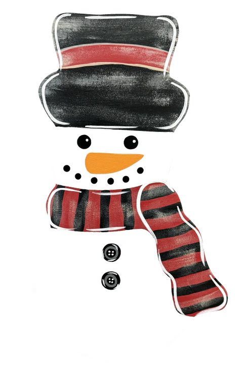 Rustic Snowman - Christmas Corrugated Coroplast Yard Stake