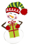 Cheery Snowman - Christmas Corrugated Coroplast Yard Stake