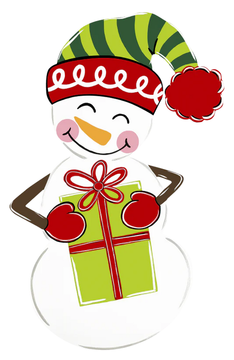 Cheery Snowman - Christmas Corrugated Coroplast Yard Stake