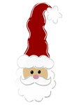 Santa - Tall Hat - Traditional - Christmas Corrugated Coroplast Yard Stake