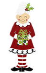 Mrs. Claus  - Christmas Corrugated Coroplast Yard Stake