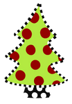 Christmas Tree - Polka Dot - Christmas Corrugated Coroplast Yard Stake