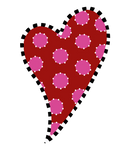 Funky Valentine Heart - Valentine Corrugated Coroplast Yard Stake