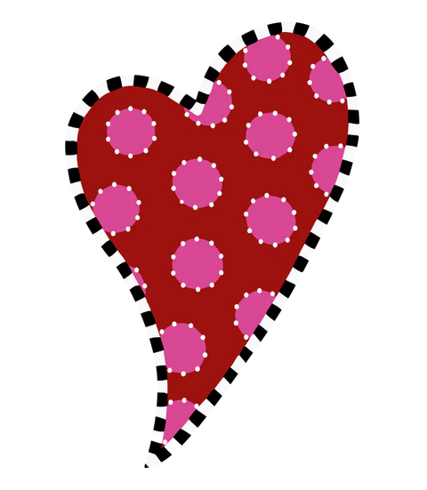 Funky Valentine Heart - Valentine Corrugated Coroplast Yard Stake